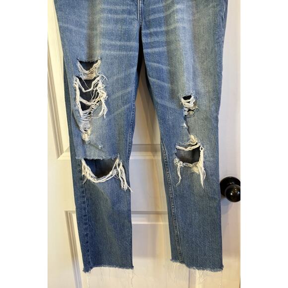 Abercrombie & Fitch Women's 27 Jeans Distressed Jeans Annie High Rise Girlfriend - Picture 3 of 7